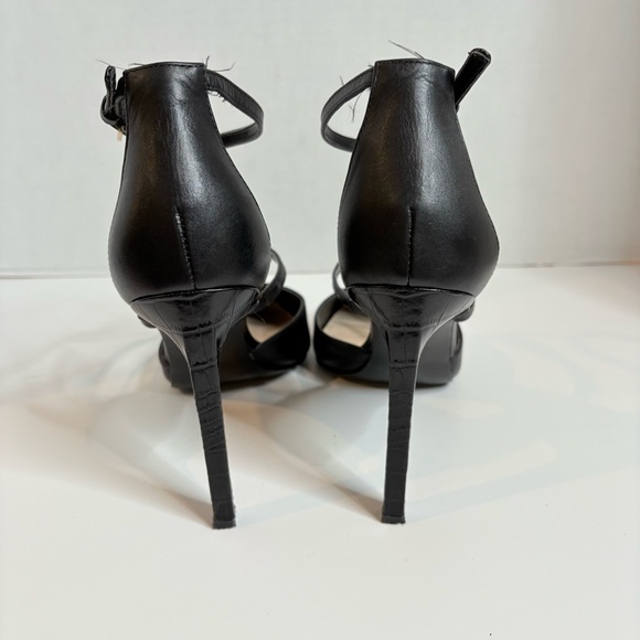 Nine West Black stiletto ankle strap Heels women’s size 10 - Picture 3 of 14